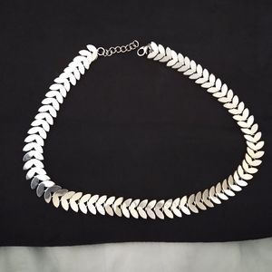 Silver Wreath Adjustable Choker Necklace